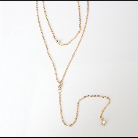 ‼️3/$30 Sexy Multilayer Rhinestone Gold Necklace - Picture 4 of 5